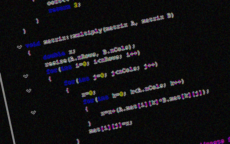 Code from a matrix operation